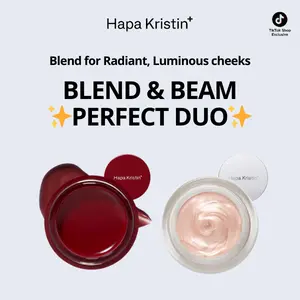 Hapa Kristin Blend & Beam Perfect Duo | Gift Ready, Lip and Cheek & Liquid Highlighter, Juicy lips, Blend for Radiant, Luminous cheeks.