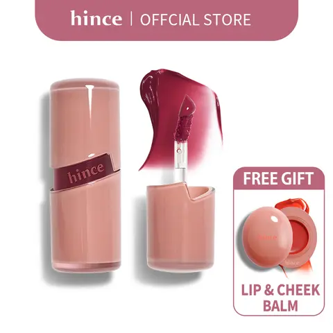 [hince Official] Raw Glow Gel Tint - Sheer Stay Korean Lip Tint, Non-Sticky Luminous Glossy Finish, Smooth Blend Glassy Lip, Lipgloss Lipstick Makeup | K-Glowing Kbeauty Glass Glow Liptint, Glossy Cosmetic Makeup | Free Gift