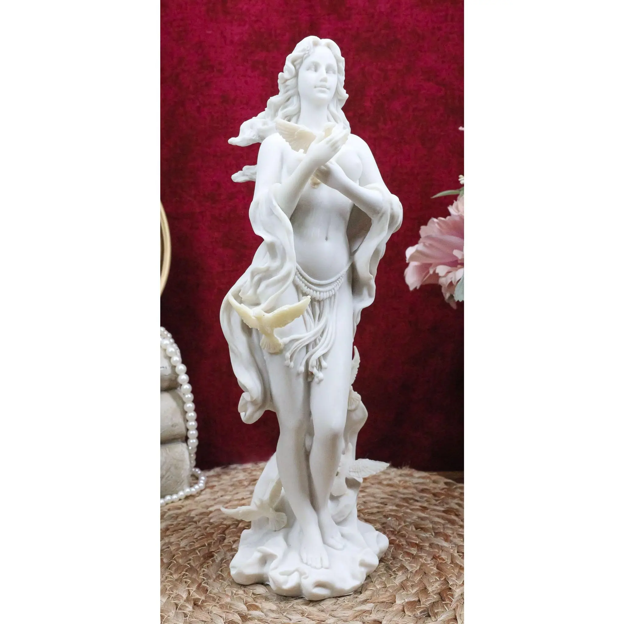 Ebros Nude Aphrodite With Doves Figurine Greek Goddess Of Beauty And Sex Venus 11.5"H