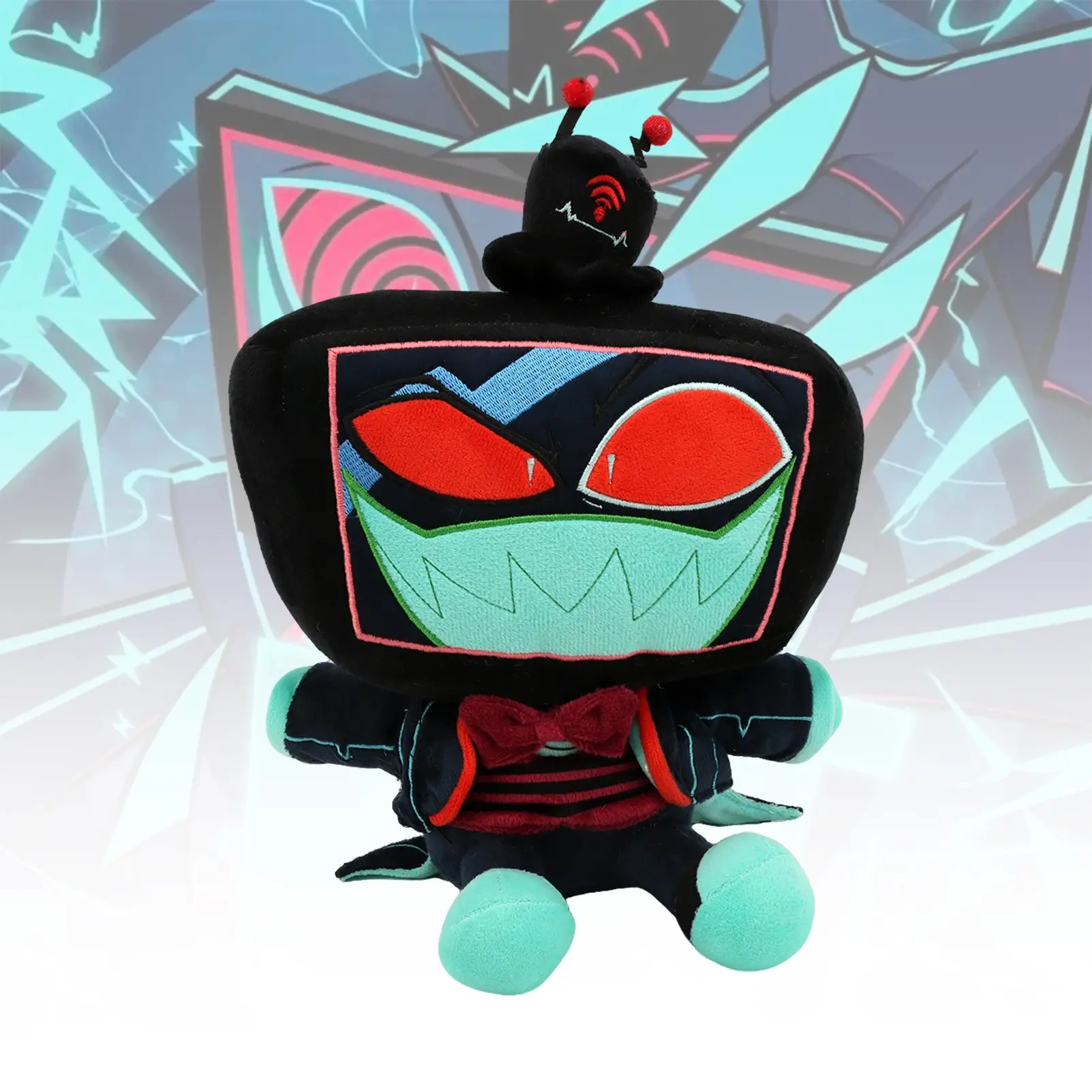 Hazbin Hotel Vox Plush Toy, Cute Stuffies, Huggable Collectible, Anime Villain Stuffed Doll, Soft Plush Plushie, Kawaii Cushion, Dark Fantasy Room Decor, Gaming Anime Fan Merchandise, Birthday Christmas Gift for Kids Adults, Soft Cuddly Gift