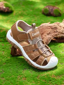 Boys Girls Outdoor Casual Sandals, PU Leather Running Shoes, Rubber Sole, All Seasons, Less Than Ankle Height, Kids Sports Footwear
