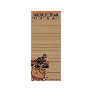 Bitin' List Stationary Note Pad
