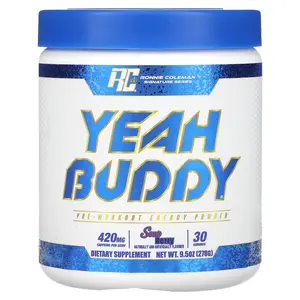Ronnie Coleman Signature Series, Yeah Buddy, Pre-Workout Energy Powder, Sour Berry, 9.5 oz (270 g)
