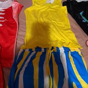 Sunshine Breeze Yellow & Blue 2-Piece Casual Set
