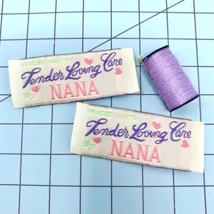 Tender Loving Care by Nana Woven Labels for Sewing, Knitting, Crocheting, and Quilting