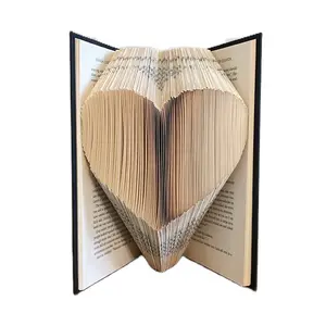 Heart Book Fold - Origami Book Art - Bookshelf Decor Gift