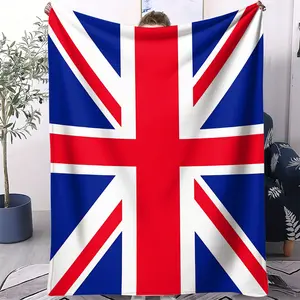 Union Jack print blanket,Flannel blanket,Classic red, white, and blue pattern,Highly recognizable style,Suitable for sofas, bedrooms, and travel; soft and comfortable, making it a wonderful bedding gift.