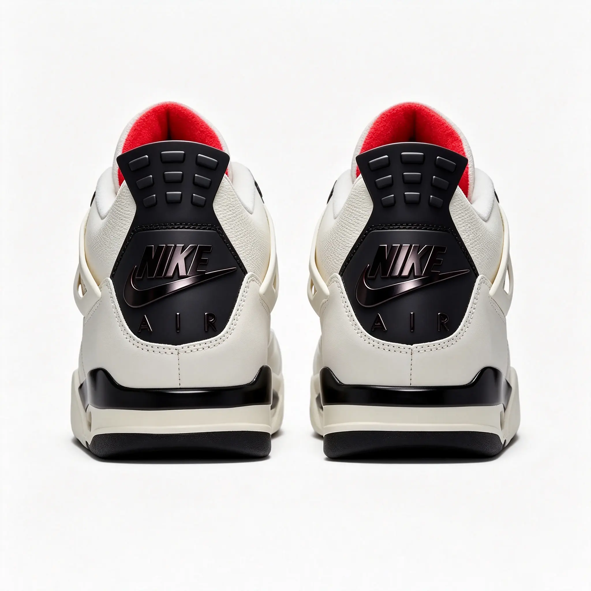 Brand New Sealed with Original Shoe Box Unisex Smooth Leather & Breathable MeshMulti-Color Off White Black Red Interior Retro Basketball Sneakers, Vintage Neutral Tone Streetwear Footwear, Collectible Sports Shoes for Daily Outdoor All-Match Casual Outfit