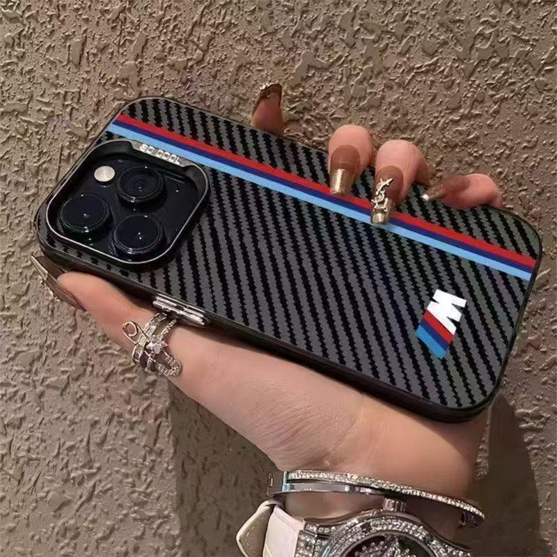 Bmw Racing Pattern Phone Case for iPhone 17 Air 16 15 14 13 12, Soft Tpu Back Cover, Anti-Drop Protection, Fashionable Durable Design