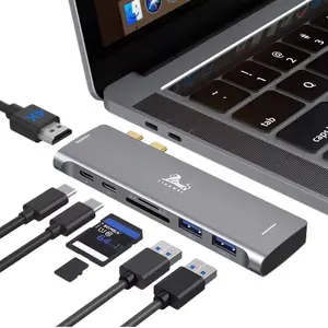 USB C Hub Adapter for MacBook Pro/Air 7-in-2 Multiport HDMI MacBook Accessories