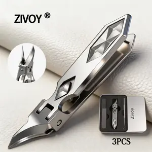 Zivoy Large Jaw Ingrown Toenail Clippers – Ergonomic Non-Slip Handle, Safety Lock, Portable, Full Metal & Sharp – Essential Nail Care Tool for Home & Travel