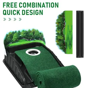 New Golf Push Putter Practice Set, Indoor Velvet Blanket, Home Training Mat, Golf Simulator Accessories, Perfect for Beginners & Professionals