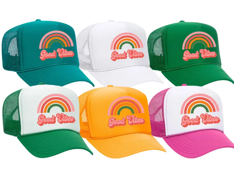 Good Vibes Trucker Hat (multiple colors) - customizable trucker hat