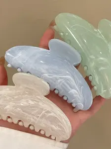 Marble Flow Cloud Half Moon Acetate Hair Clip Hair Claw, Elegant Sweet Hair Accessory, Versatile Shark Clasp for Christmas, Halloween, Valentine's Day