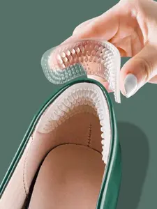 Silicone Heel Pads for Women, Anti-Slip Invisible Half Size Inserts, 1 Pair/2 Pairs/3 Pairs, Transparent Shoe Liners, Foot Care Accessories