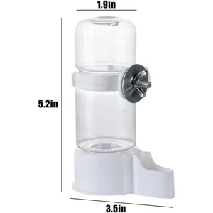 Automatic Pet Bird Water Dispenser for Cage - Bird Feeders for Parakeet, Budgie, Cockatiel, Lovebirds, Canary & Finch - No Battery Required