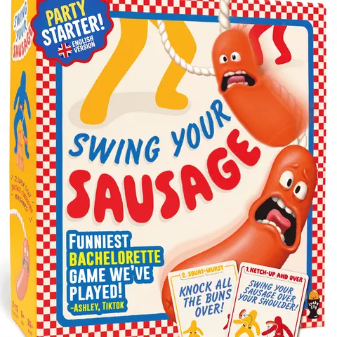 Lucky Egg Swing Your Sausage - Fun Family Party Games for Indoor Games for Adults and Kids - Novelty Toys for Birthdays, Christmases & Festivals