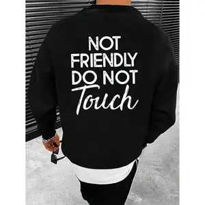 Men's Women Unisex Do Not Touch Print Casual Streetwear Hoodie Comfortable Pullover Autumn Festival Birthday Gift Fashionable Comfortable Sweatshirt