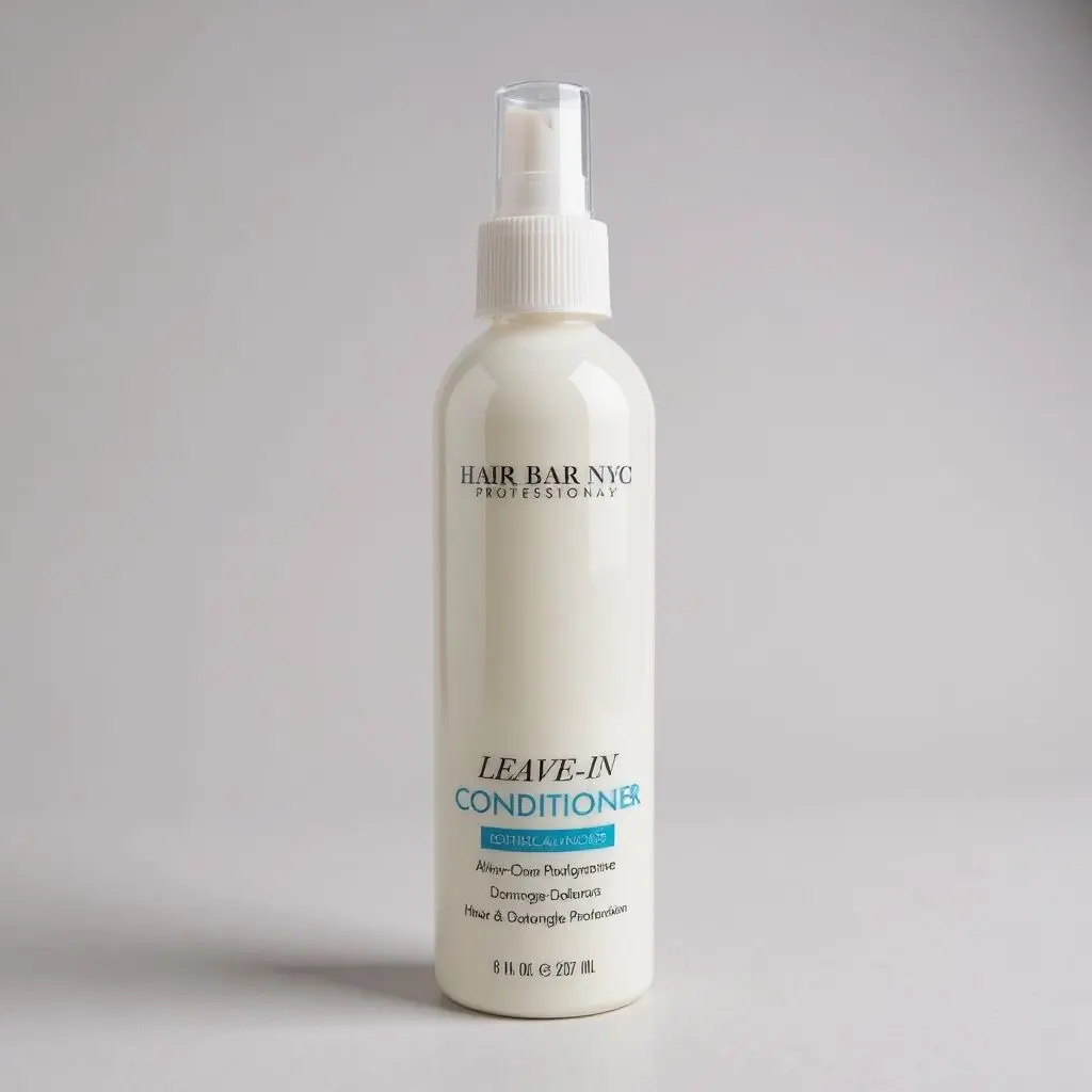 Hair Bar NYC Professional Leave-In Conditioner - Damage Defense Formula for Hair Care 8 fl oz / 237 ml with Deep Hydration & Long-Lasting Shine