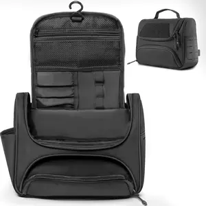 1TG Large Capacity Waterproof Multifunctional Hanging Bag, Travel Toiletry Kit for Men, Gym & Outdoor Use, Stores Brushes Set, Full-Sized Shampoo, Travel Must Haves - TikTokShopBacktoSchool