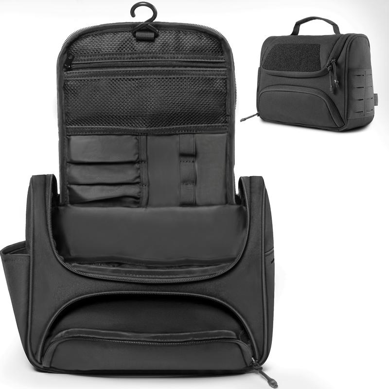 1TG TACTICAL Large Capacity Toiletry Bag Travel Bag with Hanging Hook for Men and Women Waterproof Travel Cosmetic Bag Bathroom Storage Bag for Brushes Set,Full-Sized Shampoo,Toiletries  - TikTokShopBacktoSchool