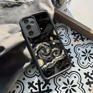 Creative Pattern Printed Phone Case, Suitable for Samsung Galaxy A06 A10 A11 A12 A13 A14 A15 A16 A20 A21 A22 A30 A31 A32 A33 A35 A50 A51 A52 A53 A54 A55 A70 A71 A72 A14 A24 A25 A34 / S25 S10 S20Ultra S21 S22 S23Ultra Matte Black Soft TPU Shockproof Cover