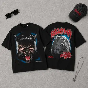 Hell Star Trend Graphic T Shirt Streetwear Y2K TikTok Viral Oversized Cotton Graphic Tee Summer Daily Casual Party Outfit Urban Hip Hop Harajuku Fashion Men Women Couples Unisex Street Style Top