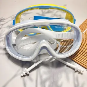 Children Anti Fog Swimming Goggles for Boys Girls Waterproof HD Large Frame Swim Glasses Non Prescription Comfort Fit UV Protection Durable Kids Gear