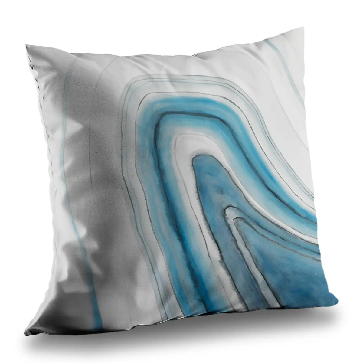 360 Stand 14x14 in. Round Shape Decorative Throw Pillow Insert, Durable Versatile Poly Twill Plush, Contemporary Modern Home Decor for Living Space, C1PT1414E8ATUB, Stylish Accessories, Style, Versatile Round Shape, Living Room Decor, Geode-Inspired Desig