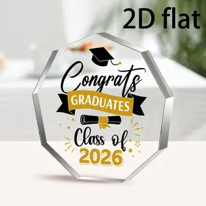 2026 Graduation Keepsake, Acrylic Desk Ornament for College & High School Grads, No Batteries Needed, Perfect Party Decoration