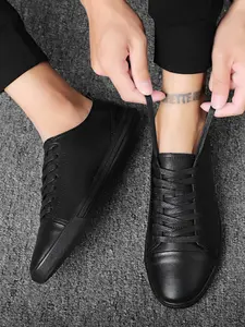 Men & Women High-End Cow Leather Shoes, Lightweight Soft Sole Non-Slip Footwear, Versatile Casual  for Daily Wearfor All Seasons