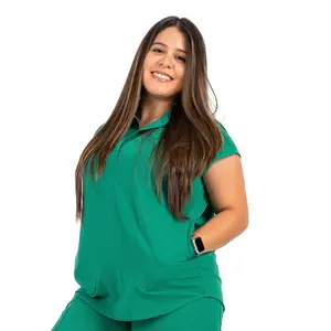women's Hunter Green Angie Scrub Top