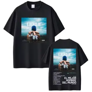 Blessd El Mejor Hombre Del Mundo Album 2026 T-Shirt, Latin Trap Hip Hop Graphic Tee Urban Minimal Street Style, Unisex Music Fan Outfit for Concert Lovers Daily Wear, Cotton Summer Casual Short Sleeve Shirt