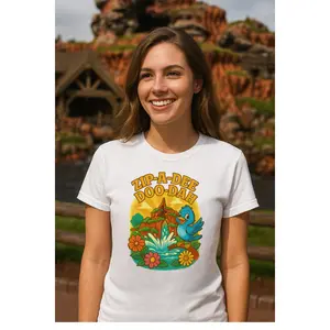 Zip-A-Dee-Doo-Dah T-Shirt – Splash Mountain Nostalgia Shirt – Bluebird on Shoulder Tee – Retro Gildan Softstyle Graphic