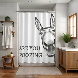 Nice Ass Donkey Bath Curtain, Funny Bathroom Decor Must Have, Perfect Bathroom Decor Idea