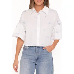 Luneth Button Up Blouse - White