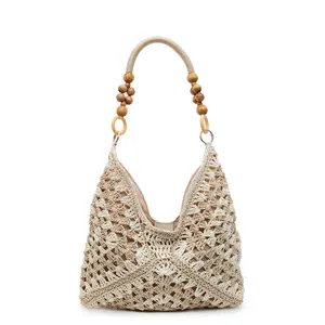 Woven Tote Bag, Color Block Shoulder Bag, Summer Fashion Handbag, Aesthetic Braided Tote, Chic Style for Women, Daily Outfit Matching