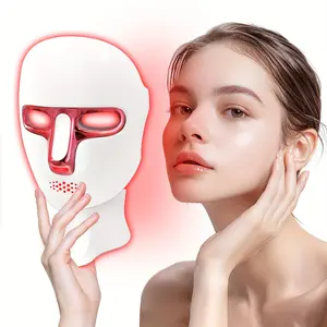 Home Use 7-Color LED Photon Facial Mask, Rejuvenating Face Mask, Full Coverage Face & Neck, Wireless Adjustable Strap, Touch Control & Type-C Charging, Perfect Gift
