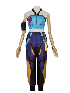 Zoey cosplay costume Anime movie K-pop Demon Hunter Floral outfit Crop Convention stage performance suit Halloween party campus show special Breathable polyester with adjustable shoulder straps Trendy idol style