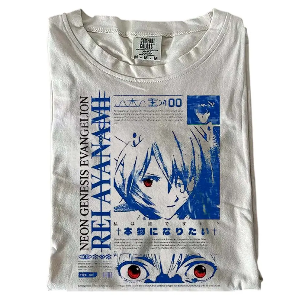 The Rei Ayanami Comfort Color Shirt, Neon Genesis Evangelion Anime Tee, Blue Manga Graphic T-Shirt, Gift for Men, Gift for Women, Crew Neck T-shirt, Trending T-shirt