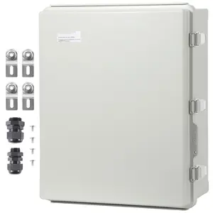 Outdoor Electrical Junction Box Enclosure, 20.87 X 16.92 X 7.87 Inches, ABS Plastic Weatherproof Box With Hinged Cover And Stainless Steel Latch, IP67 Dustproof Waterproof For Outdoor Electrical Projects
