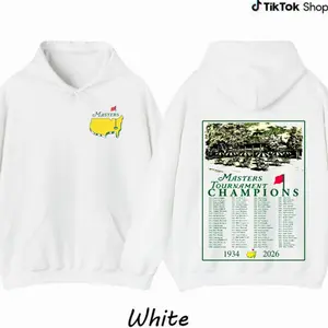 [SALE OFF 50%] Masters Tournament Champions 1934–2026 Hoodie/Sweatshirt/T-Shirt, Augusta National Golf Club Graphic Tee, Vintage Golf Winners List Shirt, Unisex Cotton Golf Shirt, Sports Fan Apparel, Golf Lover Gift RNU