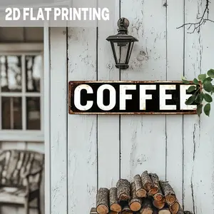 2D Vintage Coffee Metal Sign - Rustic Wall Decor for Kitchen, Cafe, Bar & Restaurant Coffee Bar Decor, Kitchen Decoration, Retro Decor Piece, Cafe Decoration, Home Decorators