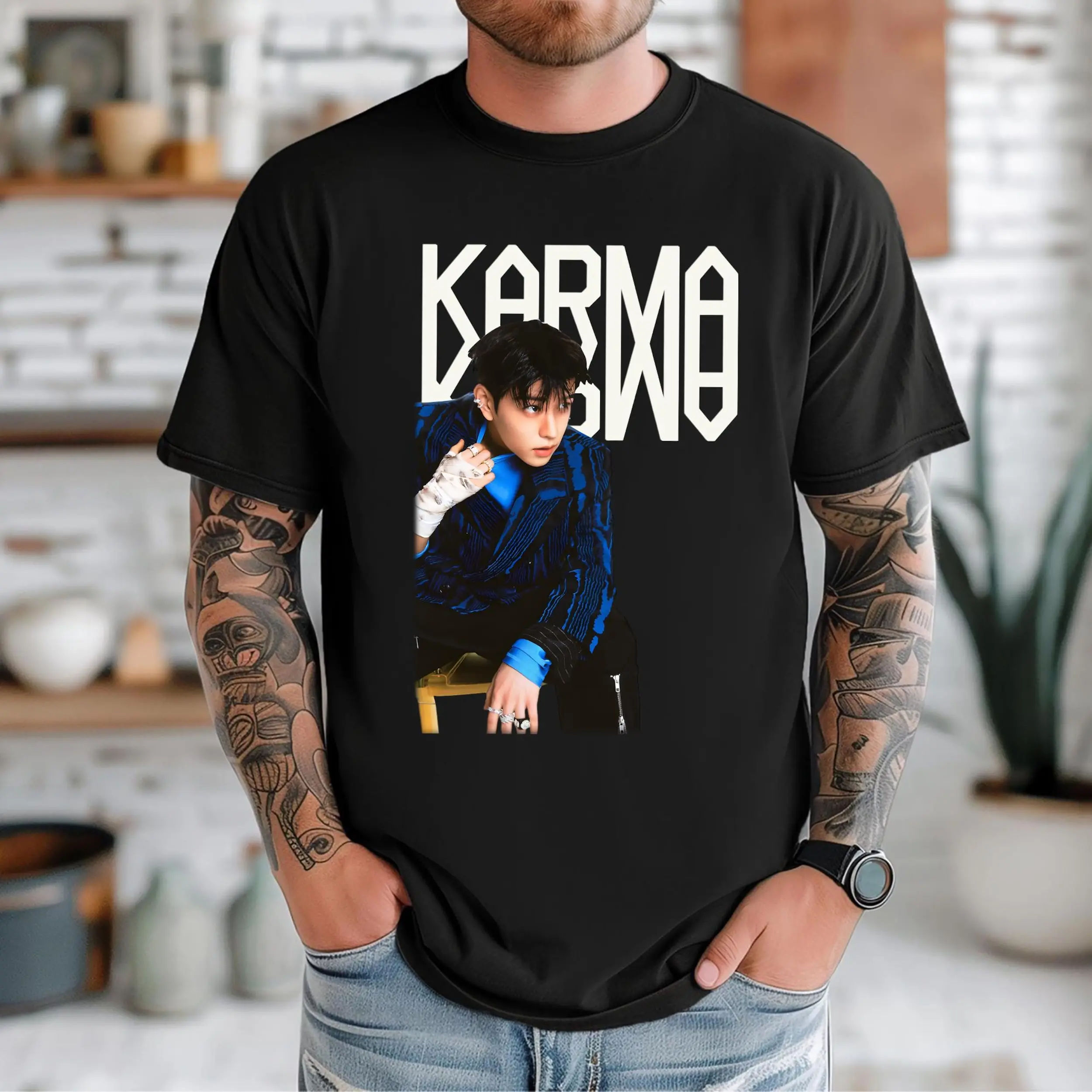 Skz Seung.min Karma Graphic Tee, Skz Karma Album Ceremony World Tour 2025 Unisex T-Shirt, Perfect for Music Fans
