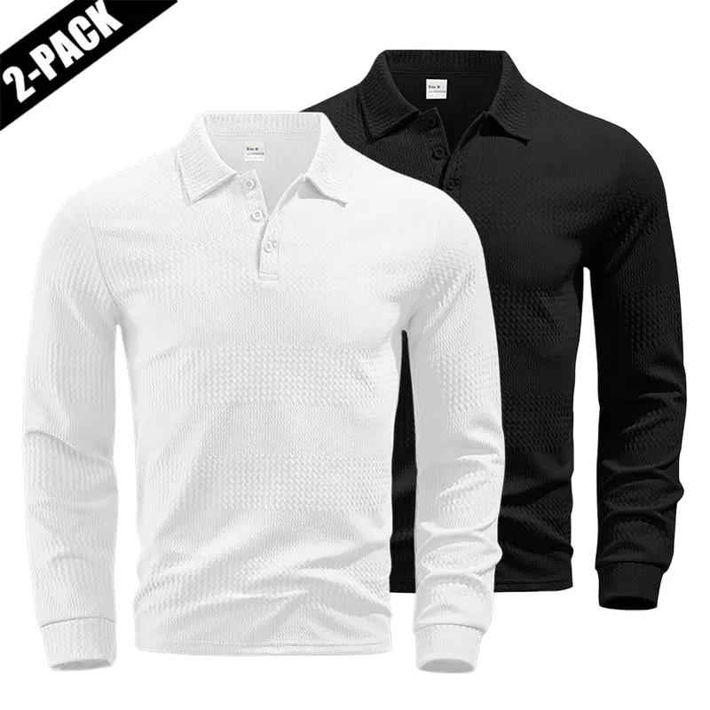 Men’s spring knit polo-collar long-sleeve slim-fit athletic sweater, suitable for everyday wear; a casual basic knit piece with a retro style featuring a zip-and-half-button design; a relaxed, versatile pullover that’s an essential item for any man’s ward