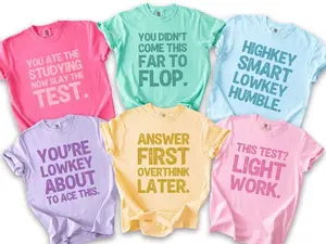Custom Funny Teacher Test Day Shirt Comfort Colors, Testing Vibes Tee, Exam Day Shirt, Teacher Gift, Positive Affirmation Graphic Tee Soft Cotton