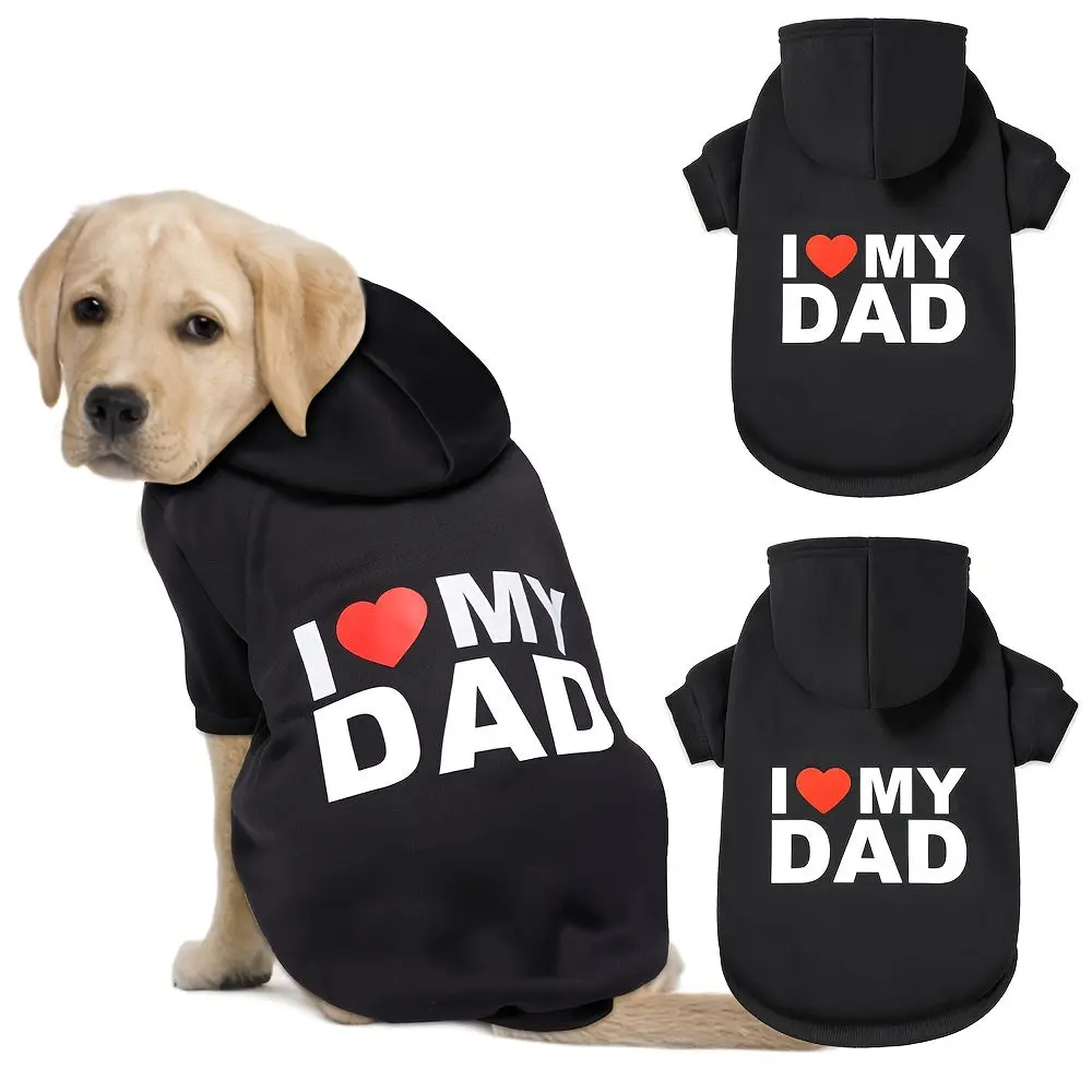 2-Pack Pet Hoodie Sweatshirt, Cotton Pullover Dog Coat with Windproof Hood & Leash Hole, Machine Washable, for All Seasons, Suitable for Mini, Small, Medium, Large & Extra Large Breeds