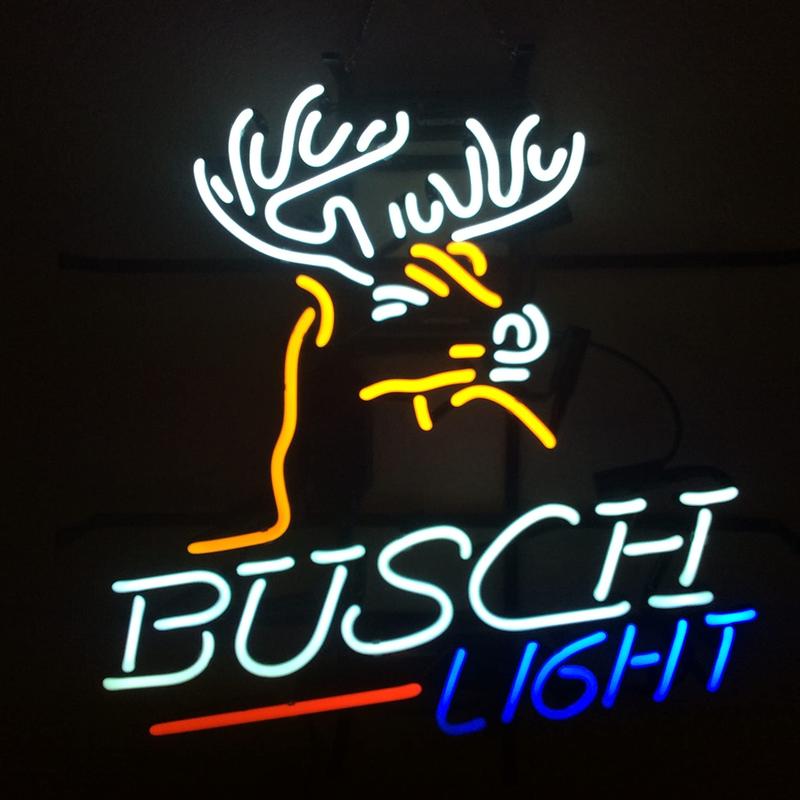 Custom 20"x20" Busch Light Sign Flickering Scanning Style Neon Sign Real Glass Neon Sign Shipping from USA
