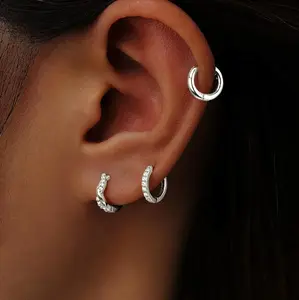 Hoop Hoop Earrings for Women 14k Gold/Silver Plated Dainty Small Earring Women Stackable Trendy Jewelry Gift for Her