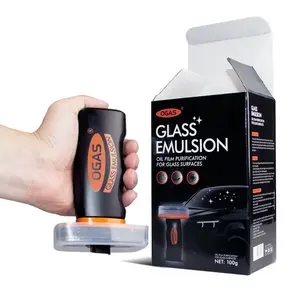 Automotive Handheld Oil Film Cream with Cleaning Cloth, Glass Decontamination Without Traces, Window Oil Film Cleaning Degreaser Cleaner, Fast Cleaning Compact and Easy to Carry, 100g Car Glass Cleaner